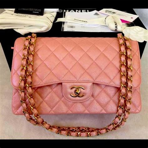 chanel iridescent pink jumbo|Chanel handbags.